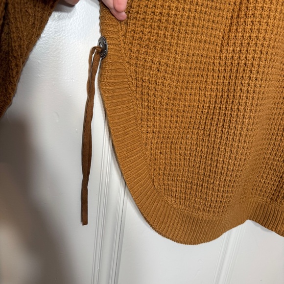 Cotton & Rye Texana Concho Brown Round Hem Crew Neck western Fringe sweater‎ XXL - Picture 8 of 14